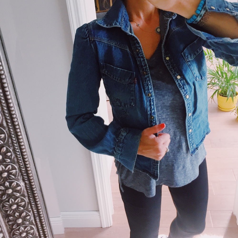 Levi’s Western Tailored Snap Button Up Shirt